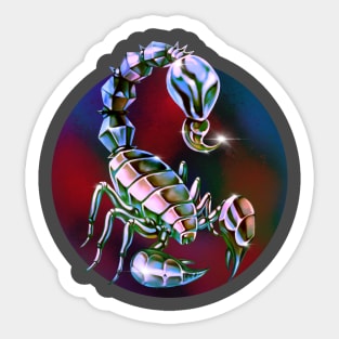 Chrome Scorpion Sticker